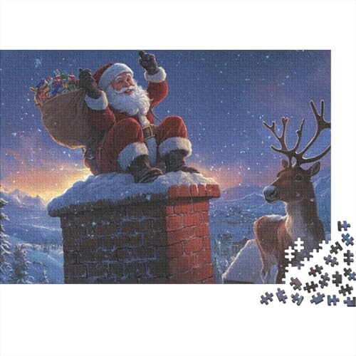 Puzzles 300 Teile Für Erwachsene Father Christmas 300-teiliges Puzzle. Anspruchsvolles Spiel 300pcs (40x28cm) von KHHKJBVCE