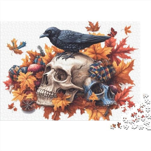 Puzzles 300 Teile Für Erwachsene Gothic Skeleton 300-teiliges Puzzle. Spielzeug Zum Stressabbau 300pcs (40x28cm) von KHHKJBVCE