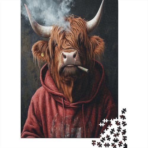 Puzzles 300 Teile Für Erwachsene Highland Cow Puzzles Mit 300 Teilen, Komplexe Puzzles Für Erwachsene 300pcs (40x28cm) von KHHKJBVCE