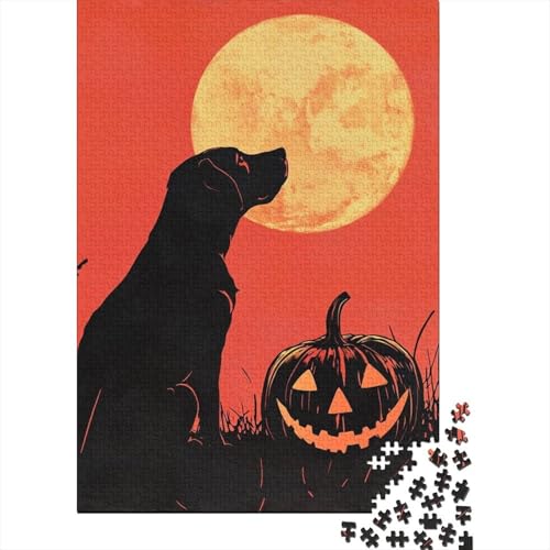 Puzzles 300 Teile Für Erwachsene Labrador and Pumpkin 300-teiliges Puzzle Für Erwachsene, Lernspiele 300pcs (40x28cm) von KHHKJBVCE