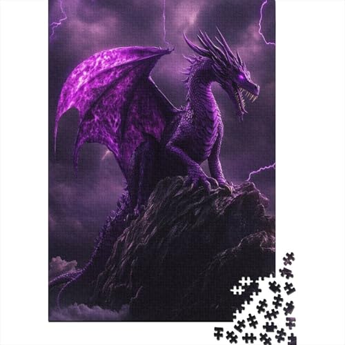 Puzzles 300 Teile Für Erwachsene Purple Dragon 300-teilige Puzzles, Einzigartige Heimdekoration Und Geschenke 300pcs (40x28cm) von KHHKJBVCE