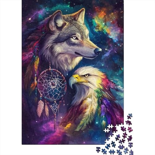 Puzzles 300 Teile Für Erwachsene Wolf 300-teiliges Puzzle. Spielzeug Zum Stressabbau 300pcs (40x28cm) von KHHKJBVCE