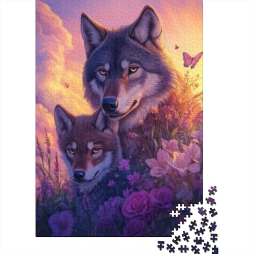 Puzzles 300 Teile Für Erwachsene Wolf 300-teiliges Puzzle. Spielzeug Zum Stressabbau 300pcs (40x28cm) von KHHKJBVCE