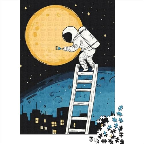 Puzzles 500 Teile Für Erwachsene Cartoon Astronaut 500-teilige Puzzles, Einzigartige Wohndekoration Und Geschenke 500pcs (52x38cm) von KHHKJBVCE