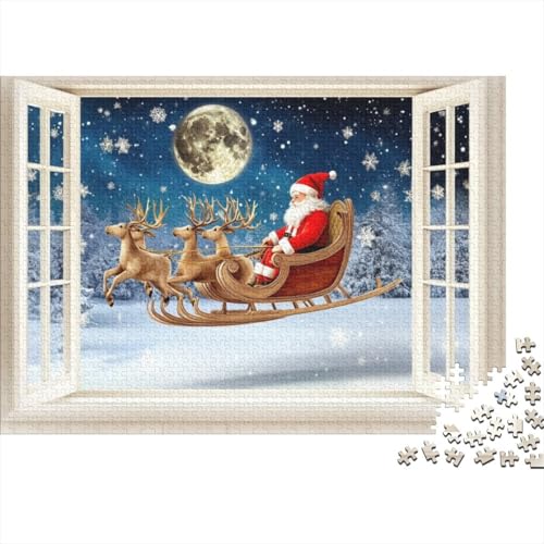 Puzzles 500 Teile Für Erwachsene Father Christmas 500-teiliges Puzzle Lernspiele Heimdekorationspuzzle 500pcs (52x38cm) von KHHKJBVCE