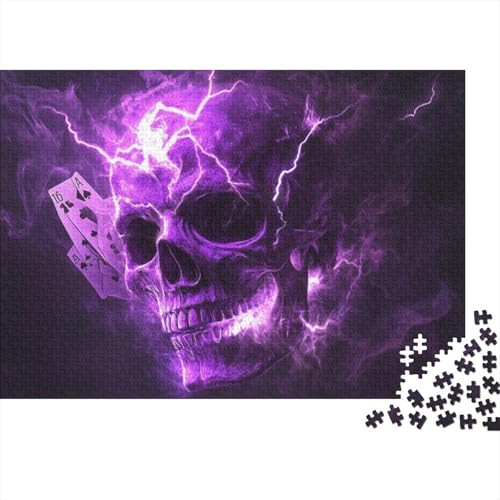 Puzzles 500 Teile Für Erwachsene Poker Skull 500-teiliges Puzzle. Spielzeug Zum Stressabbau 500pcs (52x38cm) von KHHKJBVCE