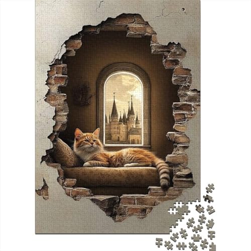 Puzzles Für Erwachsene 1000 Cute Cat Puzzles 1000 Teile Anspruchsvolles Spiel 1000pcs (75x50cm) von KHHKJBVCE