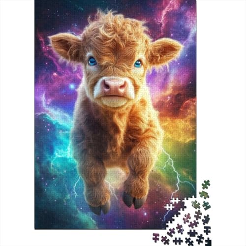 Puzzles Für Erwachsene 1000 Cute Highland Cow Baby Puzzle 1000 Teile Lernspiele Für Erwachsene 1000pcs (75x50cm) von KHHKJBVCE