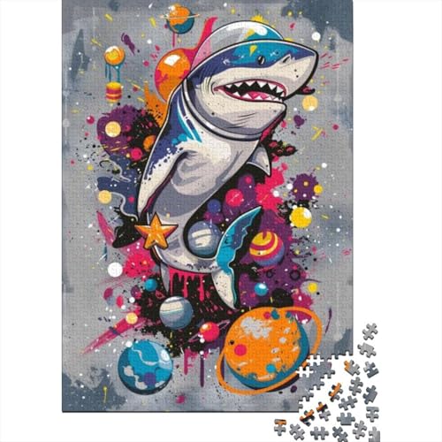 Puzzles Für Erwachsene 1000 Doodle Shark Puzzle 1000 Teile Lernspiele Für Erwachsene 1000pcs (75x50cm) von KHHKJBVCE