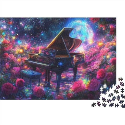 Puzzles Für Erwachsene 1000 Flowers Piano Puzzle 1000 Teile Stressabbauende Puzzles 1000pcs (75x50cm) von KHHKJBVCE