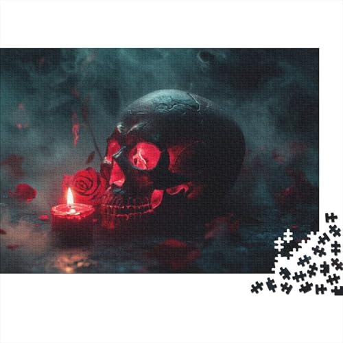 Puzzles Für Erwachsene 1000 Skull Rose Puzzle 1000 Teile Lernspiele Für Erwachsene 1000pcs (75x50cm) von KHHKJBVCE