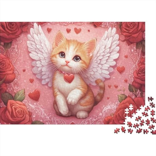 Puzzles Für Erwachsene 1000 Teile Angel Cat 1000-teilige Puzzles, Herausfordernde Puzzles Für Erwachsene 1000pcs (75x50cm) von KHHKJBVCE