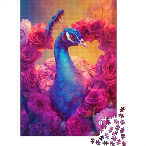 Puzzles Für Erwachsene 1000 Teile Beautiful Peacock 1000-teiliges Puzzle Für Erwachsene, Lernspiele 1000pcs (75x50cm) von KHHKJBVCE