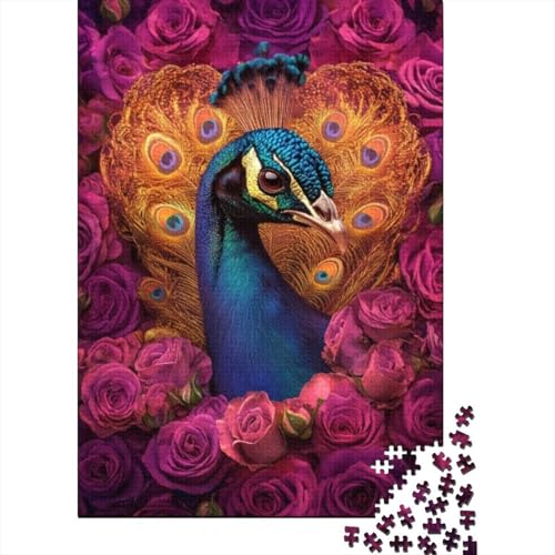 Puzzles Für Erwachsene 1000 Teile Beautiful Peacock Puzzle 1000 Teile Lernspiele Für Erwachsene 1000pcs (75x50cm) von KHHKJBVCE