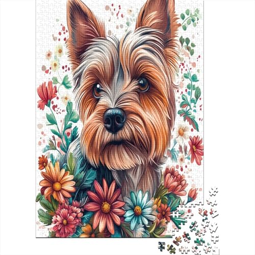 Puzzles Für Erwachsene 1000 Teile Cute Schnauzer Dog 1000-teiliges Puzzle Für Erwachsene, Lernspiele 1000pcs (75x50cm) von KHHKJBVCE