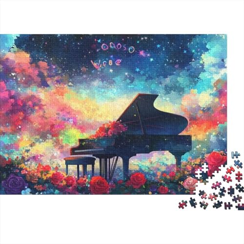 Puzzles Für Erwachsene 1000 Teile Flowers Piano Puzzle 1000 Teile Impossible Puzzle 1000pcs (75x50cm) von KHHKJBVCE