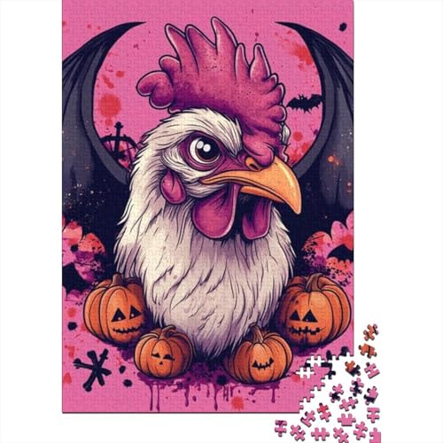 Puzzles Für Erwachsene 1000 Teile Halloween Rooster 1000-teiliges Puzzle Für Erwachsene, Lernspiele 1000pcs (75x50cm) von KHHKJBVCE