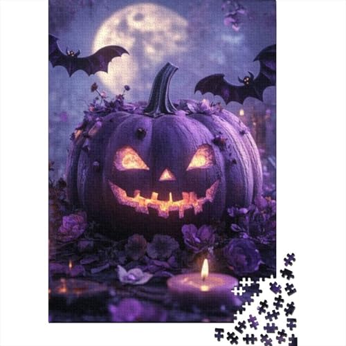 Puzzles Für Erwachsene 1000 Teile Scary Pumpkin 1000-teilige Puzzles, Lernspiele Für Erwachsene 1000pcs (75x50cm) von KHHKJBVCE