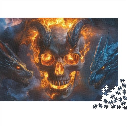 Puzzles Für Erwachsene 1000 Teile Skeleton Dragon Puzzle 1000 Teile Lernspiele Für Erwachsene 1000pcs (75x50cm) von KHHKJBVCE