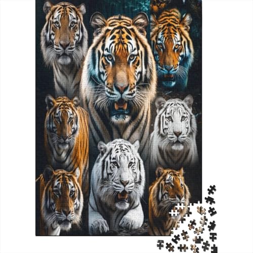 Puzzles Für Erwachsene 1000 Teile Tiger 1000-teiliges Puzzle Impossible Puzzle 1000pcs (75x50cm) von KHHKJBVCE