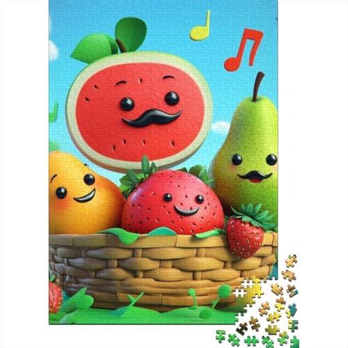 Puzzles Für Erwachsene 300 Cartoon Fruit Puzzle 300 Teile Lernspiele Für Erwachsene 300pcs (40x28cm) von KHHKJBVCE