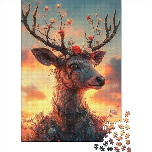 Puzzles Für Erwachsene 300 Deer Puzzle 300 Teile Lernspiele Für Erwachsene 300pcs (40x28cm) von KHHKJBVCE