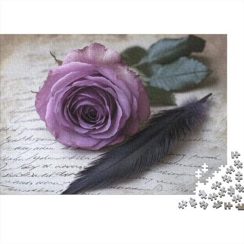 Puzzles Für Erwachsene 300 Purple Rose Puzzle 300 Teile Stressabbauende Puzzles 300pcs (40x28cm) von KHHKJBVCE