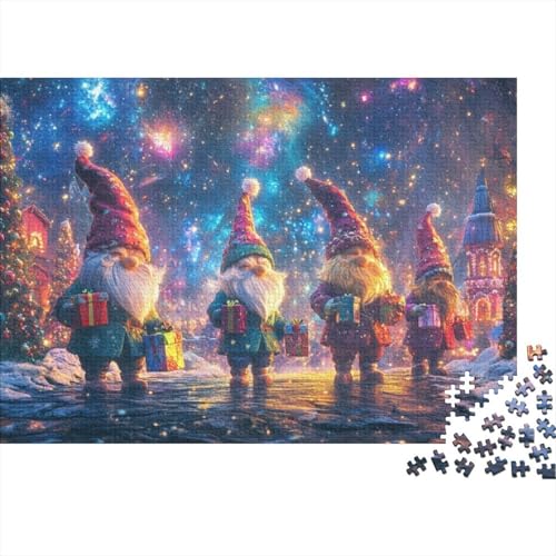 Puzzles Für Erwachsene 300 Santa Claus Dwarf Puzzle 300 Teile Stressabbauende Puzzles 300pcs (40x28cm) von KHHKJBVCE