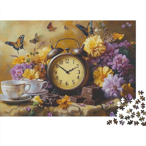 Puzzles Für Erwachsene 300 Teile Afternoon Tea Alarm Clock Puzzle 300 Teile Lernspiele Für Erwachsene 300pcs (40x28cm) von KHHKJBVCE