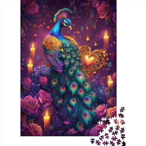 Puzzles Für Erwachsene 300 Teile Beautiful Peacock 300-teiliges Puzzle Impossible Puzzle 300pcs (40x28cm) von KHHKJBVCE