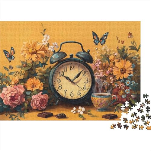 Puzzles Für Erwachsene 300 Teile Butterfly Alarm Clock 300-teiliges Puzzle, Herausfordernde Puzzles Für Erwachsene 300pcs (40x28cm) von KHHKJBVCE