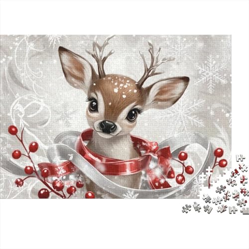 Puzzles Für Erwachsene 300 Teile Christmas Deer 300-teilige Puzzles, Familienpuzzlespielzeug 300pcs (40x28cm) von KHHKJBVCE