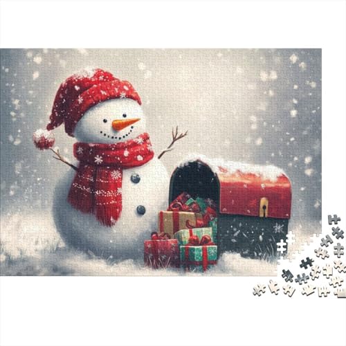 Puzzles Für Erwachsene 300 Teile Christmas Snowman 300-teiliges Puzzle Impossible Puzzle 300pcs (40x28cm) von KHHKJBVCE