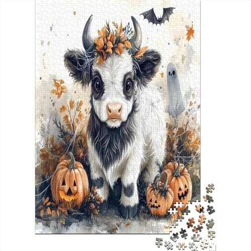 Puzzles Für Erwachsene 300 Teile Cute Cow 300-teiliges Puzzle, Herausfordernde Puzzles Für Erwachsene 300pcs (40x28cm) von KHHKJBVCE