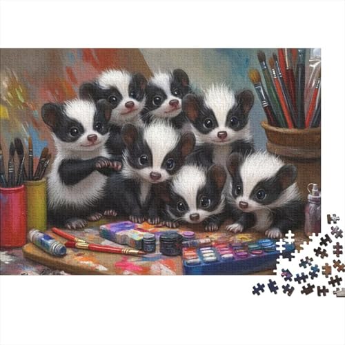 Puzzles Für Erwachsene 300 Teile Cute Skunk Puzzle 300 Teile Komplexe Puzzles Für Erwachsene 300pcs (40x28cm) von KHHKJBVCE