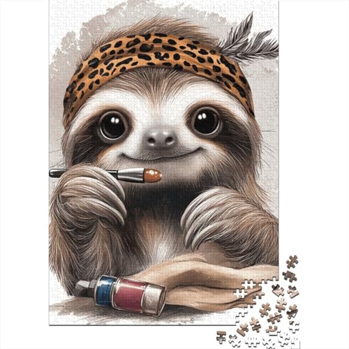 Puzzles Für Erwachsene 300 Teile Cute Sloth Puzzle 300 Teile Anspruchsvolles Spiel 300pcs (40x28cm) von KHHKJBVCE