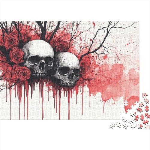 Puzzles Für Erwachsene 300 Teile Gothic Skeleton 300-teiliges Puzzle Für Erwachsene, Lernspiele 300pcs (40x28cm) von KHHKJBVCE