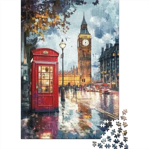 Puzzles Für Erwachsene 300 Teile London Streets 300-teilige Puzzles, Lernspiele Für Erwachsene 300pcs (40x28cm) von KHHKJBVCE