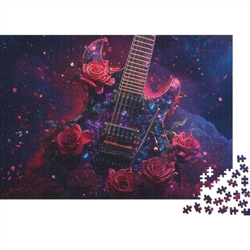 Puzzles Für Erwachsene 300 Teile Rose Guitar Puzzle 300 Teile Impossible Puzzle 300pcs (40x28cm) von KHHKJBVCE