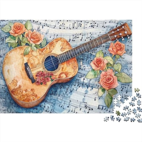 Puzzles Für Erwachsene 300 Teile Rose Guitar Puzzle 300 Teile Komplexe Puzzles Für Erwachsene 300pcs (40x28cm) von KHHKJBVCE