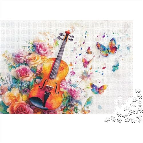 Puzzles Für Erwachsene 300 Teile Rose Violin 300-teilige Puzzles, Herausfordernde Puzzles Für Erwachsene 300pcs (40x28cm) von KHHKJBVCE