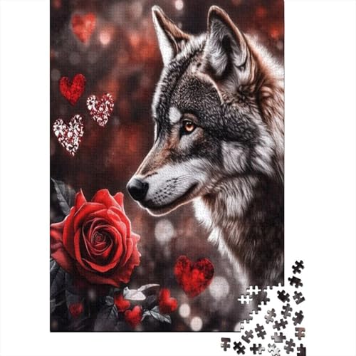 Puzzles Für Erwachsene 300 Teile Wolf (35) 300-teiliges Puzzle Für Erwachsene, Lernspiele 300pcs (40x28cm) von KHHKJBVCE