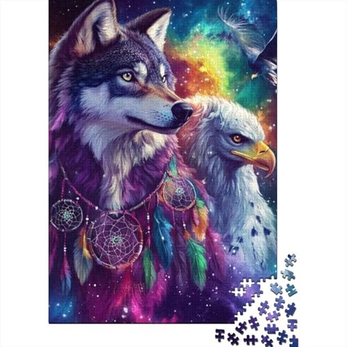 Puzzles Für Erwachsene 300 Teile Wolf 300-teiliges Puzzle Für Erwachsene, Lernspiele 300pcs (40x28cm) von KHHKJBVCE