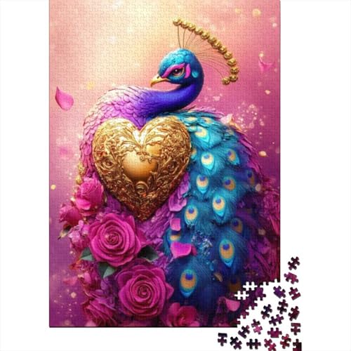 Puzzles Für Erwachsene 500 Beautiful Peacock Puzzle 500 Teile Stressabbauende Puzzles 500pcs (52x38cm) von KHHKJBVCE