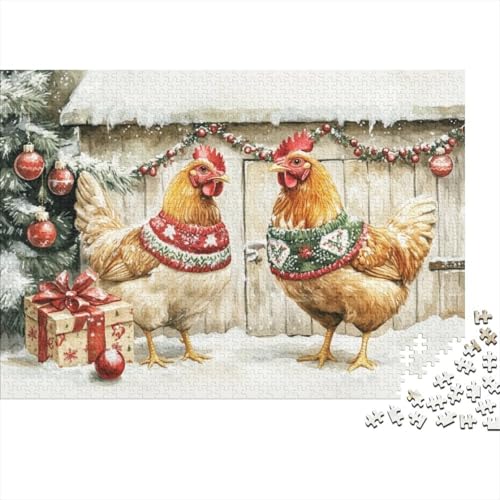 Puzzles Für Erwachsene 500 Christmas Hen Puzzles 500 Teile Anspruchsvolles Spiel 500pcs (52x38cm) von KHHKJBVCE