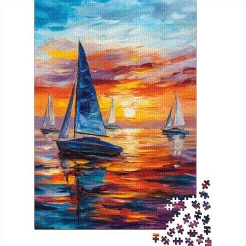 Puzzles Für Erwachsene 500 Colorful Sailing Ship Puzzles 500 Teile Anspruchsvolles Spiel 500pcs (52x38cm) von KHHKJBVCE