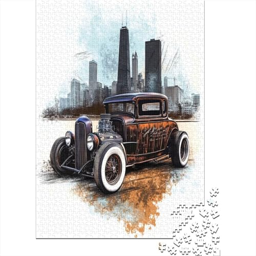 Puzzles Für Erwachsene 500 Retro Car Puzzles 500 Teile Anspruchsvolles Spiel 500pcs (52x38cm) von KHHKJBVCE