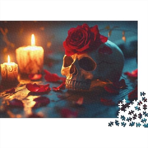 Puzzles Für Erwachsene 500 Teile Candlelight Skeleton Puzzle 500 Teile Anspruchsvolles Spiel 500pcs (52x38cm) von KHHKJBVCE