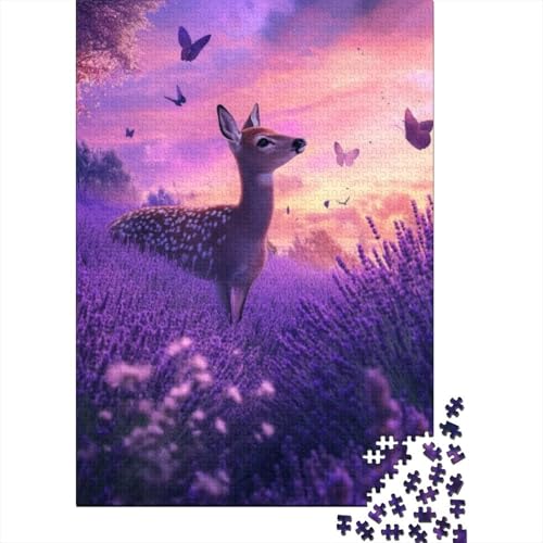 Puzzles Für Erwachsene 500 Teile Lavender Deer Puzzle 500 Teile Lernspiele Für Erwachsene 500pcs (52x38cm) von KHHKJBVCE