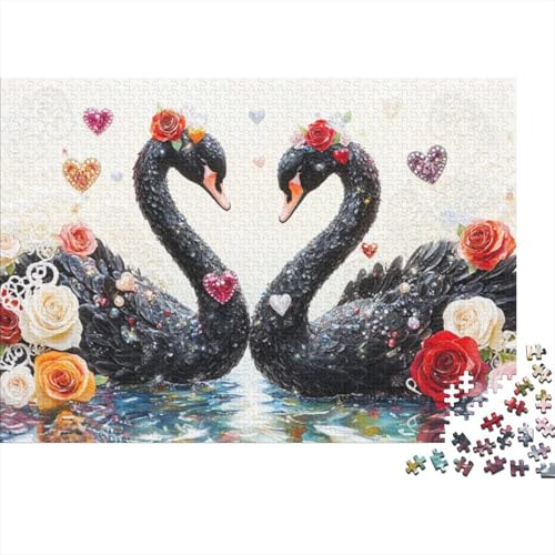 Puzzles Für Erwachsene 500 Teile Rose Black Swan Puzzles 500 Teile Impossible Puzzle 500pcs (52x38cm) von KHHKJBVCE